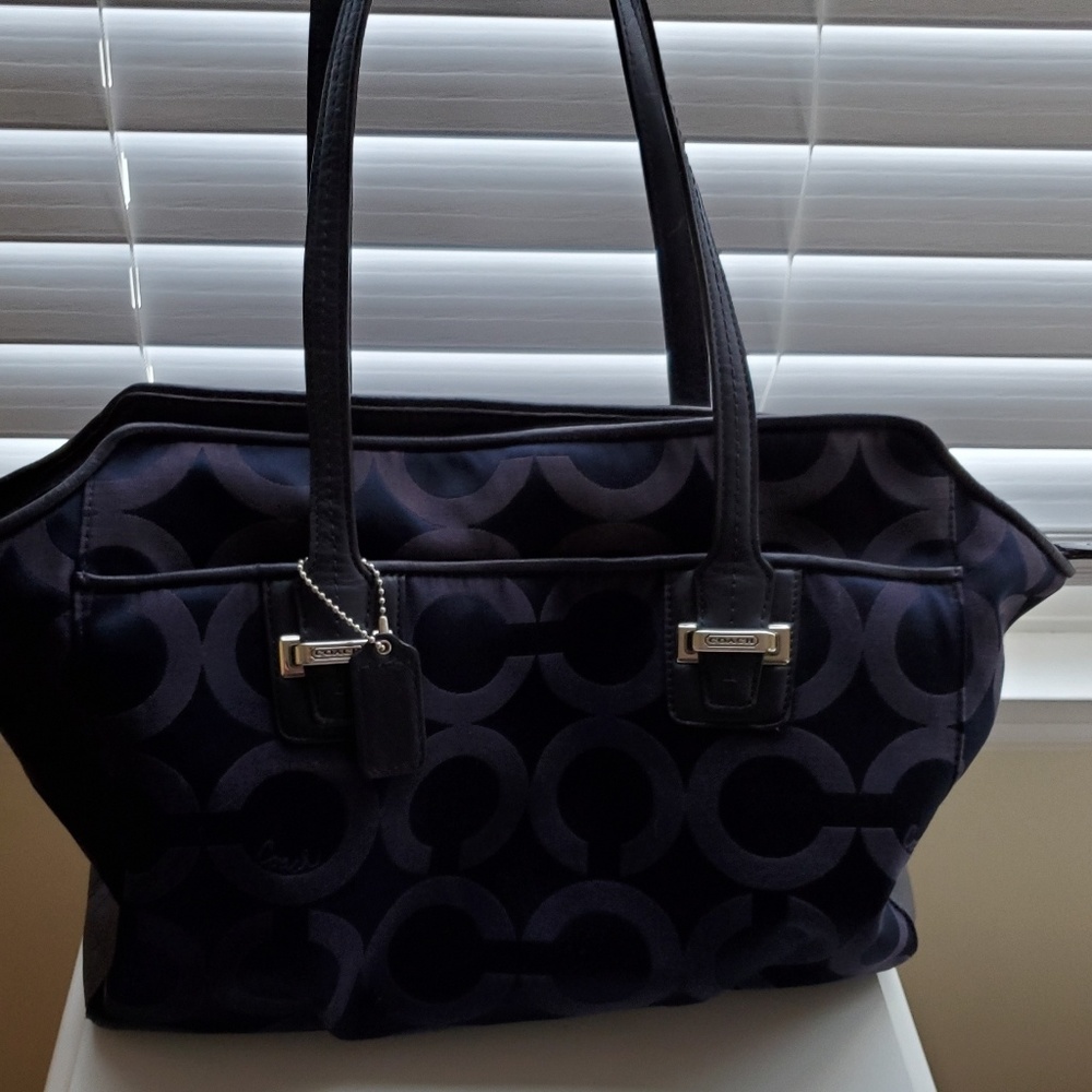 Navy blue Coach purse